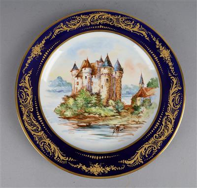 Bildteller mit Ansicht des Chateau de Vals, - Works of Art