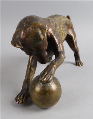 Hund mit Ball, - Starožitnosti