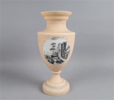 Fußvase, Böhmen, 19. Jh., - Antiquariato