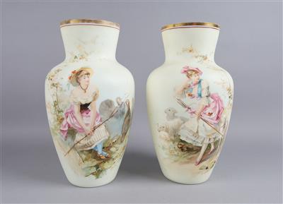 Paar Vasen, Böhmen Ende 19. Jh., - Antiquitäten