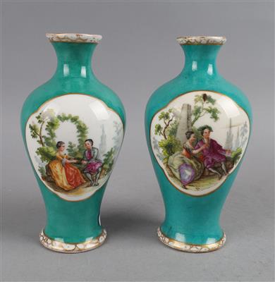 Paar kleine Vasen, Dresden, - Antiquitäten