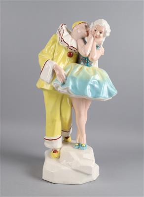 Pierrot und Columbine, Bechyne, - Antiquariato