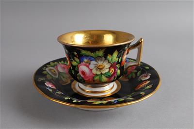 Blumentasse mit Untertasse, Portheim  &  Söhne, Chodau, - Antiques