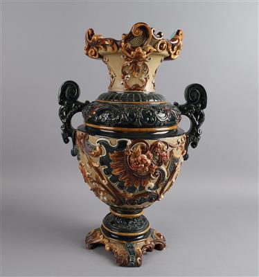 Vase, Wilhelm Schiller  &  Sohn, Bodenbach Ende 19. Jh., - Antiquitäten