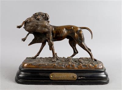 Jagdhund mit Ente, - Antiquariato