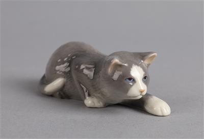 Schleichende Katze, Royal Copenhagen, - Antiquariato