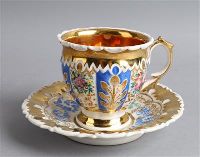 Tasse mit Untertasse, Kaiserliche Manufaktur Wien, 1842, 1849, - Works of Art