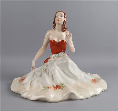 Sitzende junge Dame, Royal Dux, - Works of Art