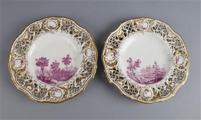 Zwei Dessertteller, Fürstenberg um 1755/60, - Antiquariato
