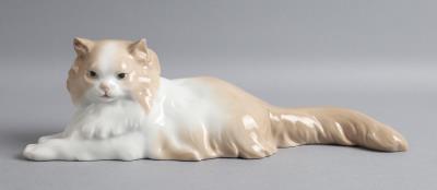 Liegende Katze, Nao, - Antiquariato