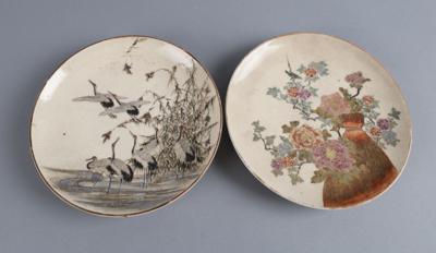 2 kleine Satsuma Teller, Japan, Meiji Zeit - Antiquitäten