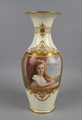 Vase, Franz Dörfl, Wien Ende 19. Jh., - Antiquitäten