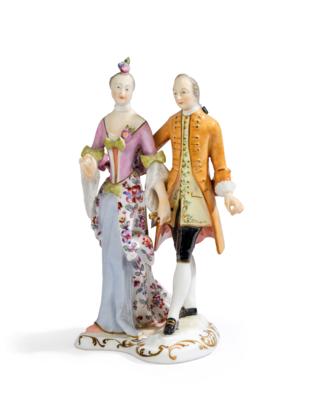 Kavalier und Dame, Nymphenburg um 1890/1900, - Antiquariato