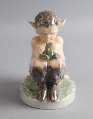 Faunkind mit Frosch, Royal Copenhagen, - Antiquariato