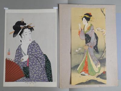 Japan, 20. Jh., sechs Farbholzschnitte - Antiquitäten