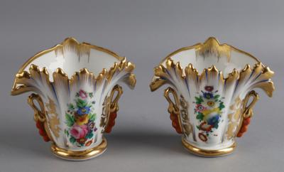 Paar kleine Vasen, Schlaggenwald, - Antiquitäten