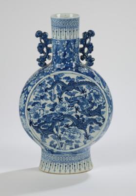 Große blau-weiße Moonflask, China, 19. Jh., - Works of Art