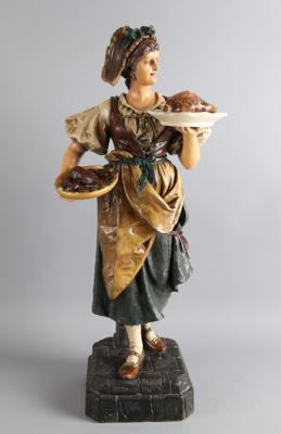 Große Figur einer Kellnerin, Johann Maresch, - Antiquariato