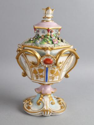 Potpourri-Deckelvase, Kaiserl. Manufaktur, Wien 1844, - Antiquitäten