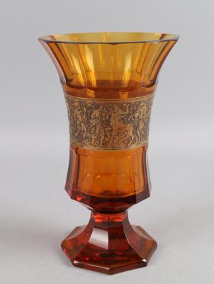 Fußvase, Fa. Moser, um 1920/30, - Works of Art