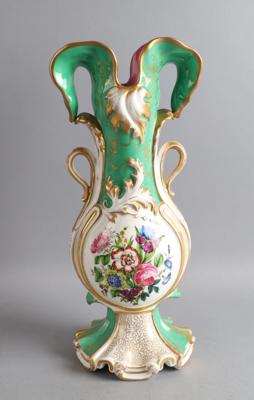 Fußvase, Lippert  &  Haas, Schlaggenwald 1839, - Antiquitäten