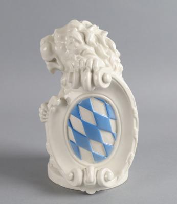 Löwe mit bayerischen Wappen, Nymphenburg, - Antiquariato