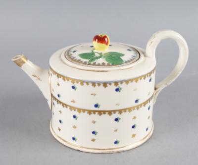 Teekanne mit Deckel, Kaiserliche Manufaktur Wien 1795, - Antiquitäten