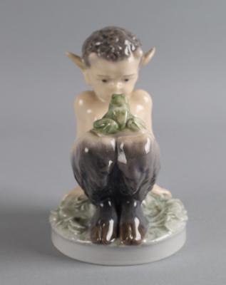 Faunkind mit Frosch, Royal Copenhagen, - Antiquariato