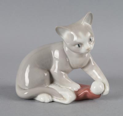 Katze mit Weihnachtsmütze, Nao, - Antiquariato