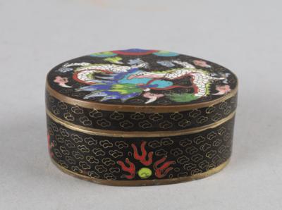 Kleine Cloisonnédose, Marke Gu Yi Zhai Cang, - Antiquitäten