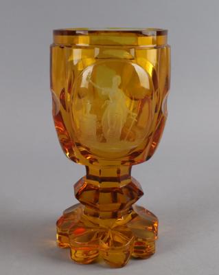 Pokal, Böhmen um 1840/50, - Antiquariato