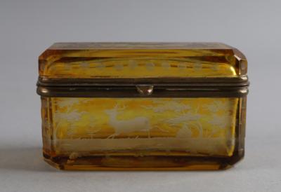 Kleine Glasdose, Böhmen, 19. Jh., - Antiquariato