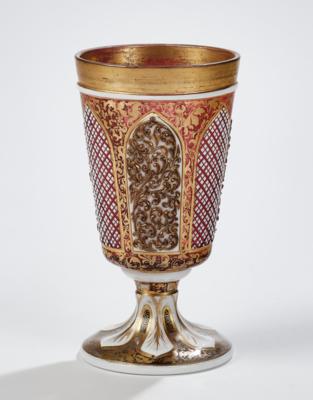 Pokalglas, Böhmen um 1860, - Antiquitäten