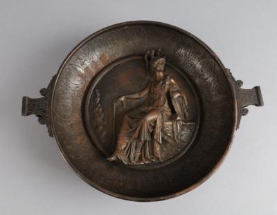 Eisenguss Schale mit Athena, - Antiquariato