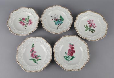 5 Dessertteller, Elbogen, 1837-1840, - Works of Art