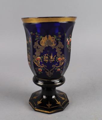 Fußbecher, Böhmen um 1860, - Antiquitäten