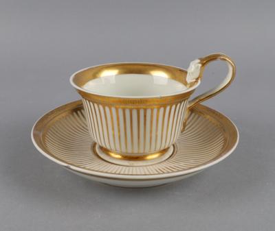 Tasse mit Untertasse, kaiserl. Manufaktur, Wien 1822, - Starožitnosti