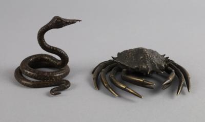 Krabbe und Schlange, - Antiquariato