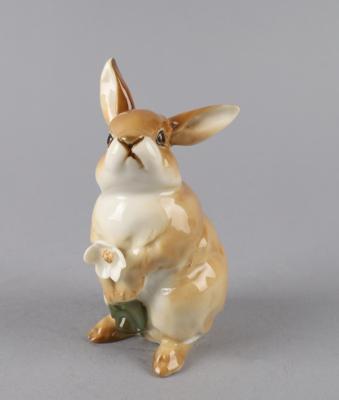 Hase mit Blume, Fa. Hutschenreuther, - Antiquariato