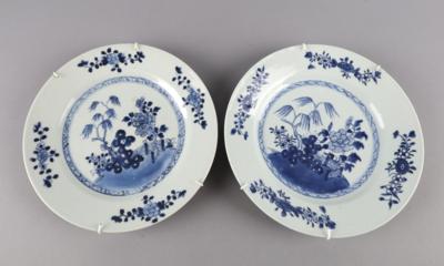 2 blau-weiße Teller, China, 18. Jh., - Antiquariato