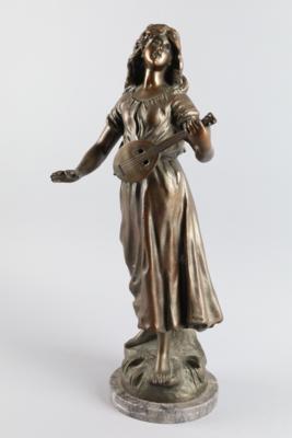 Mädchen mit Laute, - Antiquariato