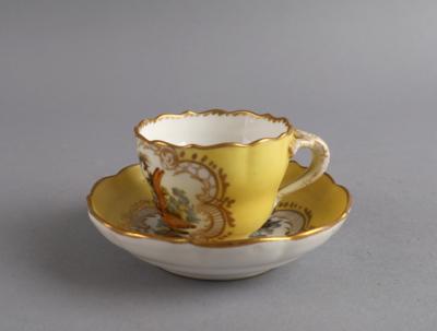 Mokkatasse mit Untertasse, Meissen, 2. Hälfte 19. Jh., - Antiquariato