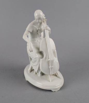 Cellospielerin, Wiener Porzellanmanufaktur Augarten, - Antiquariato