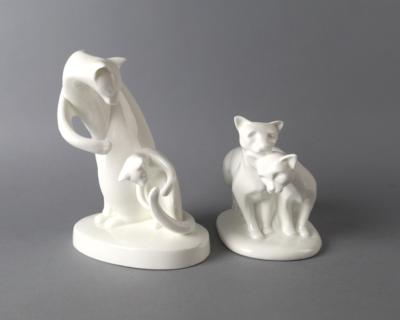 2 Katzenpaare, Royal Doulton, - Works of Art