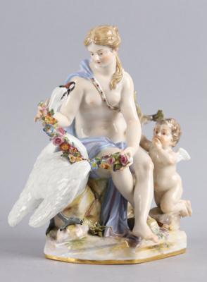 Leda mit dem Schwan, Meissen Ende 19/ Anfang 20, Jh., - Antiquariato