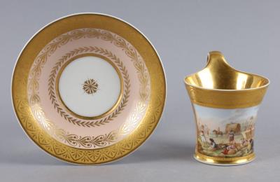 Tasse mit Ernteszene, KPM um 1800-1810, - Antiquariato