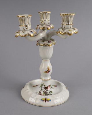 Dreiarmiger Kerzenständer, Herend, - Antiquitäten