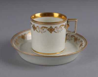 Tasse mit Untertasse, Kaiserliche Manufaktur, Wien 1811, - Works of Art