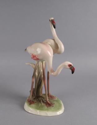 Rudolf Chocholka, Flamingos, Modellnummer: 2709, Firma Keramos, Wien, ab ca. 1950 - Antiquitäten