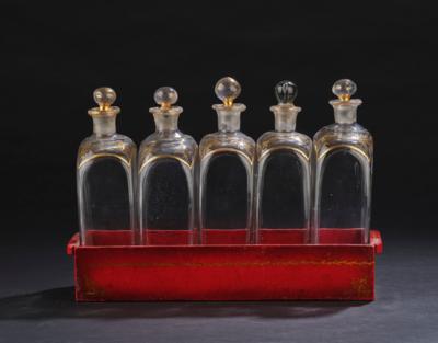 5 Flaschen, Böhmen um 1800, - Antiquitäten